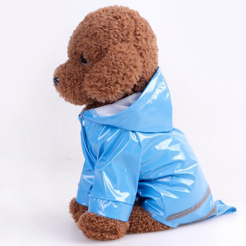 Süssigkeit Farben draussen PU Haustier Regenmantel Wasserdichte Windschutz Hunde Mantel Regenanzug Welpen Regenbekleidung Für Yorkshire Terrier Haustier Regen Getriebe
