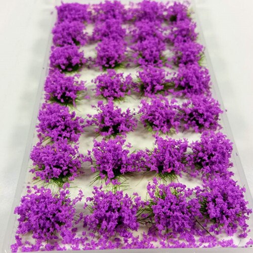 Materiale Scena Modello - Erba Simulato e Petali - Vegetazione Diorama Fai-da-te - Plastica Scala 1:35: Viola