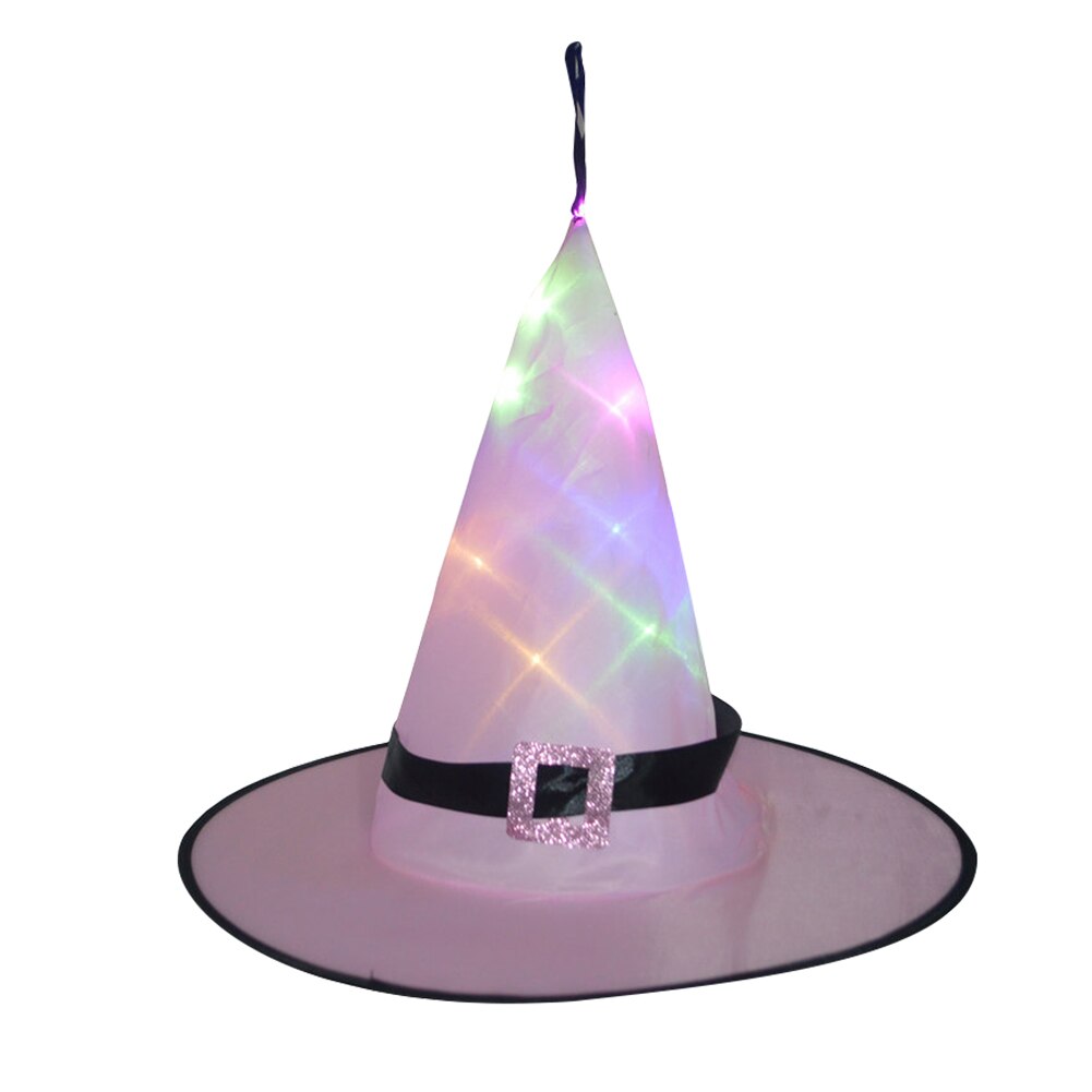 Halloween LED Licht Hängen Dekor Cosplay Party Magier Hexe Hüte Heimat Party Dekoration Headwear Kappe Kleid Halloween Liefert: rosa