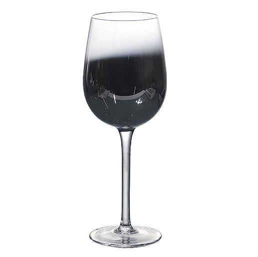 Verre Transparent à vin rouge, verre à pied haut en plexiglas, cristal galvanisé, résistant à la chaleur, dégradé argent gris, 220/450ml: 450ml