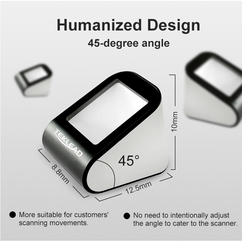 QR Lettore di Codice di Pagamento mobile desktop Induzione auto scanner di Codici A sbarra con porta USB di disegno per la scansione dello schermo del telefono