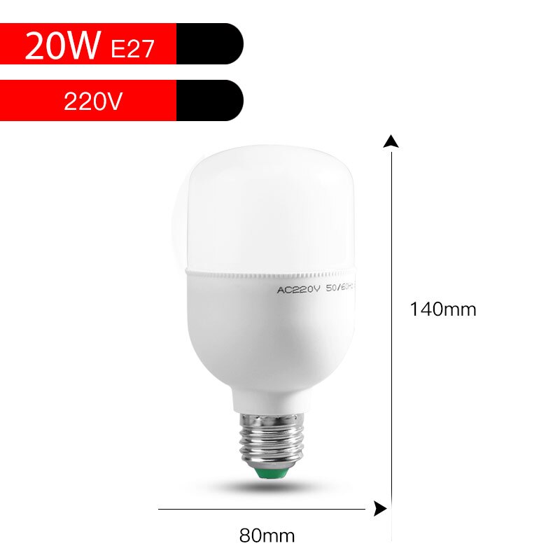 Led Lamp E27 LED Lamp AC 220V 110V Bombillas Leds Licht 5w 12w 15w 18w 20w 30w 40w 50w Ampul Spotlight voor Indoor Home Keuken