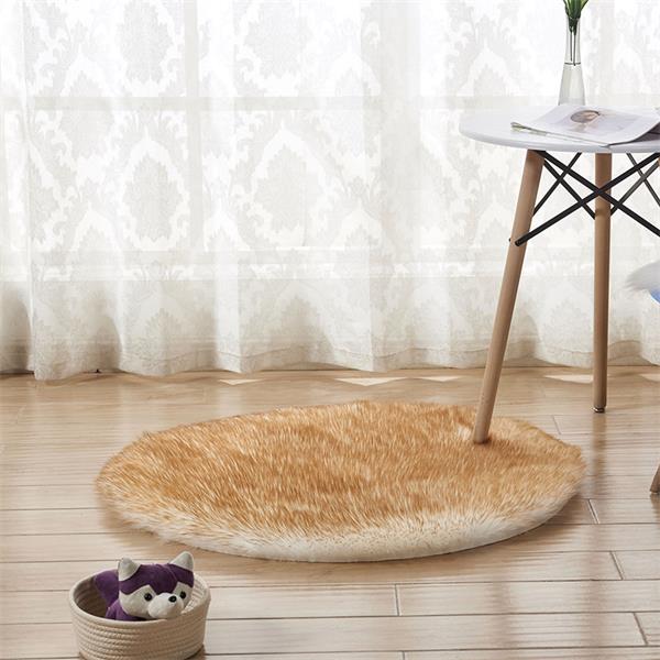 45X45cm Pluche Lange Wol Faux Fur Tafel Mat Baby Photo Props Baby Foto Achtergrond Mat Winter Dikke Warme Deken: light coffee