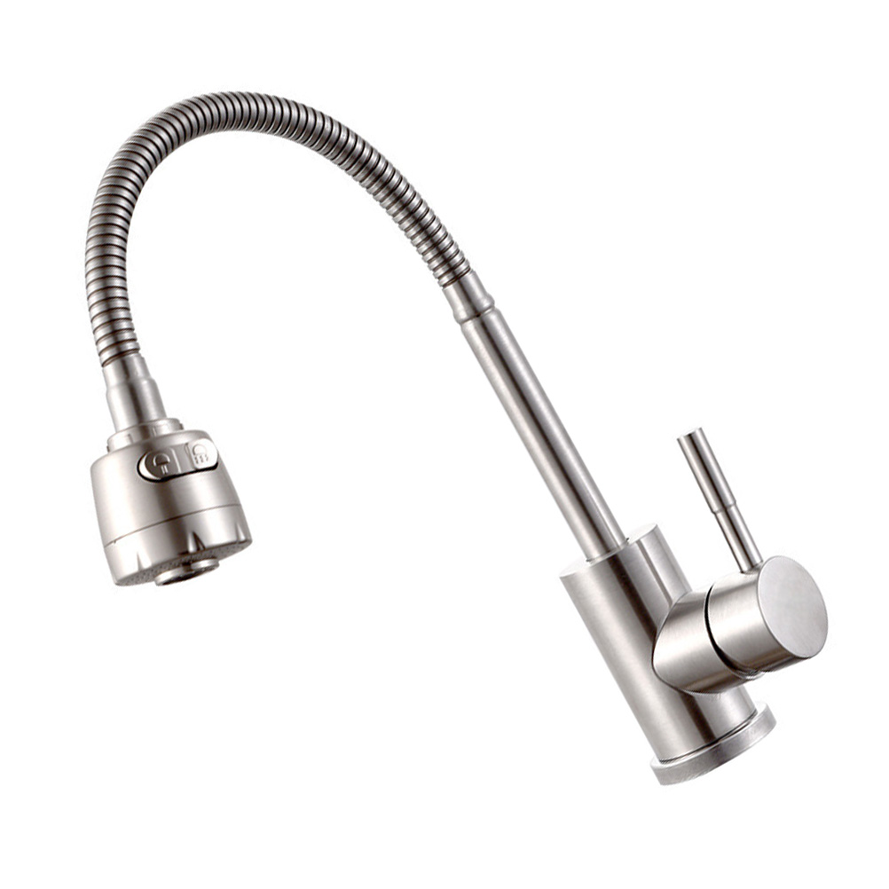 Roestvrijstalen Universele Slang Tap Nozzle Keuken Sink Tap: Default Title