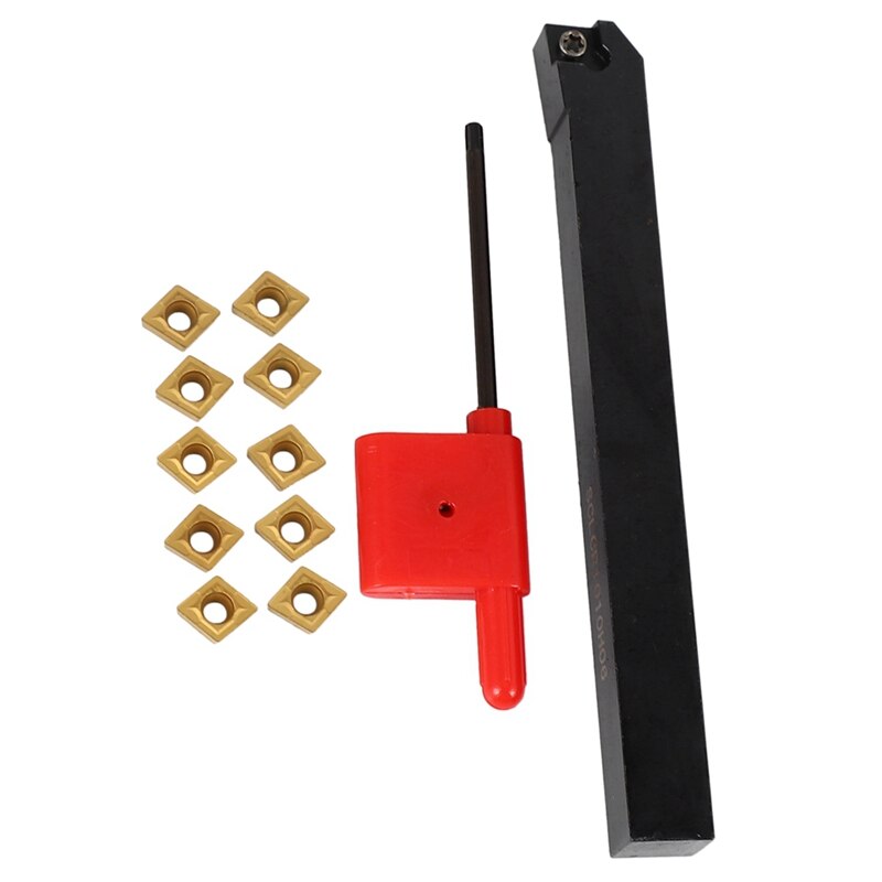 1 Set Machine Tool Cnc Tool Bar Accessories Sclcr1010H06 Blade Set & 1 Set Shank Lathe Turning Tool Holder Boring Bar