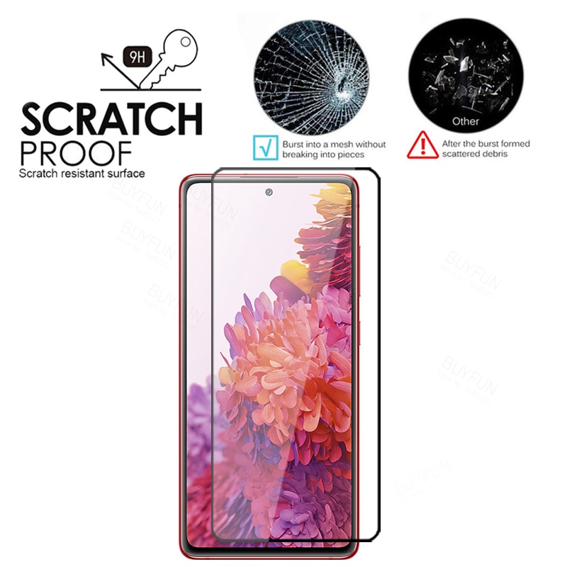 1-2PCS Tempered Glass Case for Samsung Galaxy S20 FE 5G Full Cover Sumsung Sansung S20 FE S20FE Protective Film