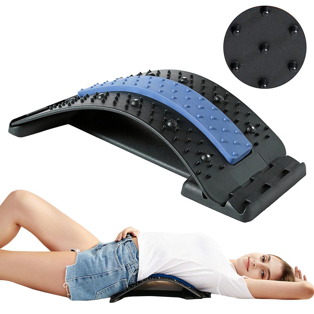 Equipo de Camilla de espalda, masajeador, camilla de Fitness, soporte Lumbar, dispositivo de estiramiento para alivio del dolor de espalda