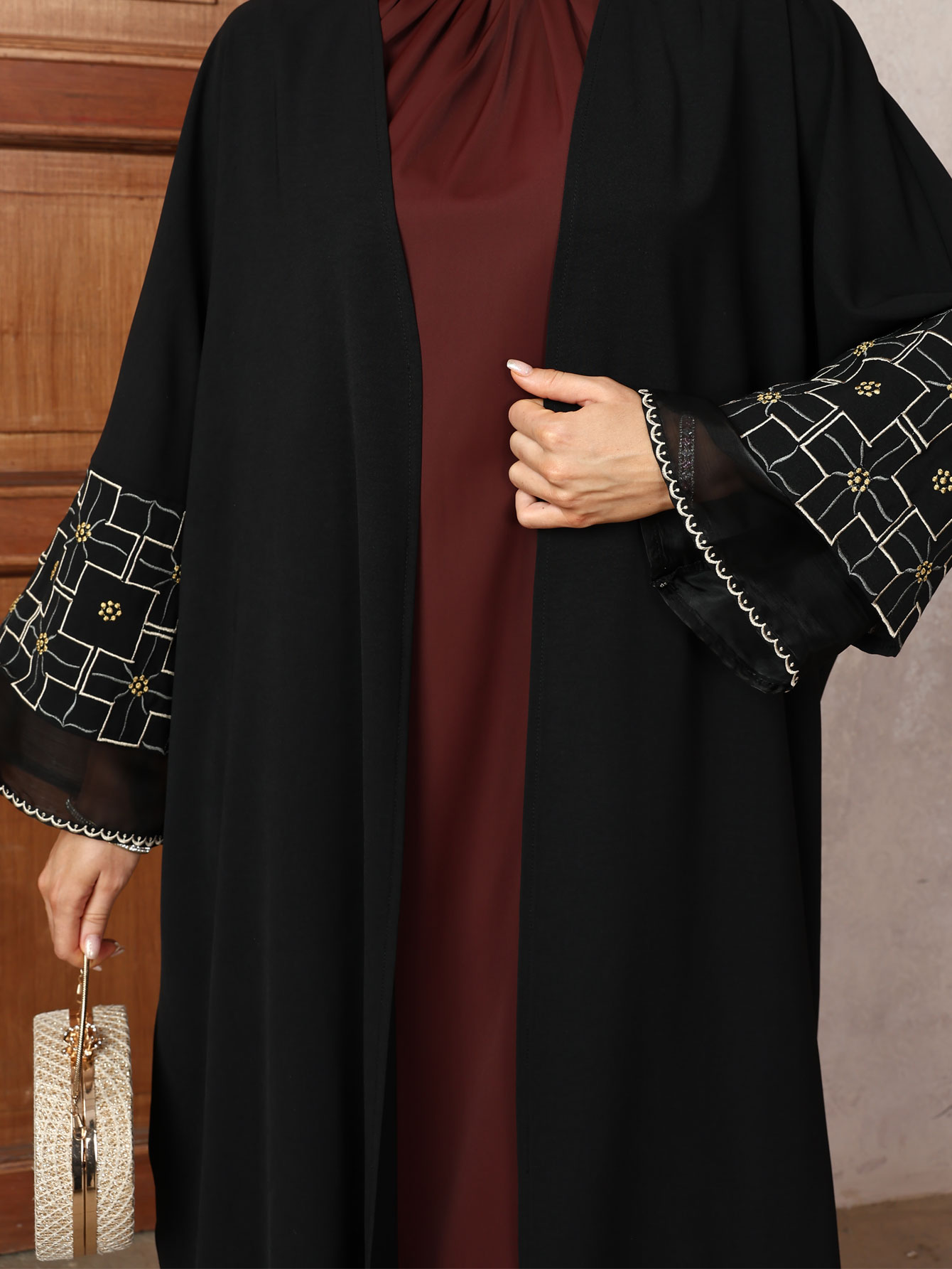Vestido largo musulmán bordado para mujer, Kimono Marruecos Eid, Ramadán, Abayas, caftán islámico de Dubái, vestido largo de árabe para vacaciones