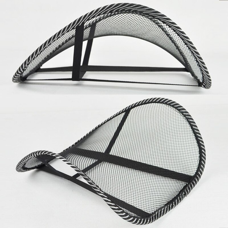 Cojín de masaje de espalda para soporte de silla del coche, respaldo de malla para alivio lumbar en asiento de oficina, hogar y camión