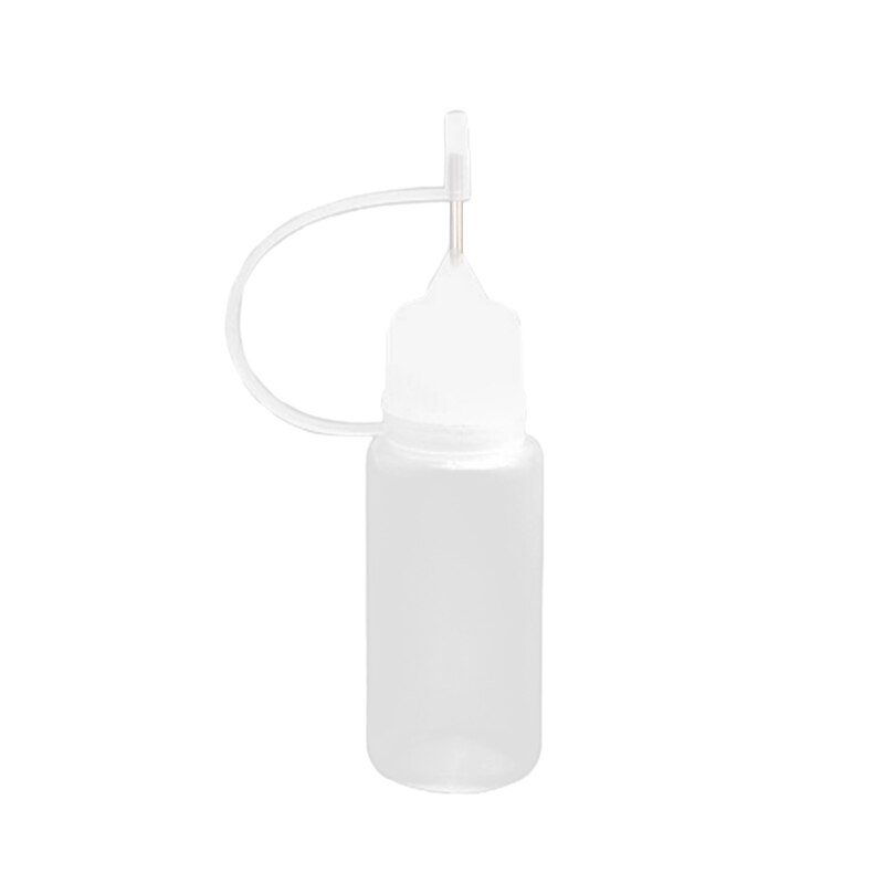 10ml nålespids lim applikatorflaske til papirquilling gør-det-selv scrapbogspapir plastik sminkeværktøjer, der kan presses nåleflaske