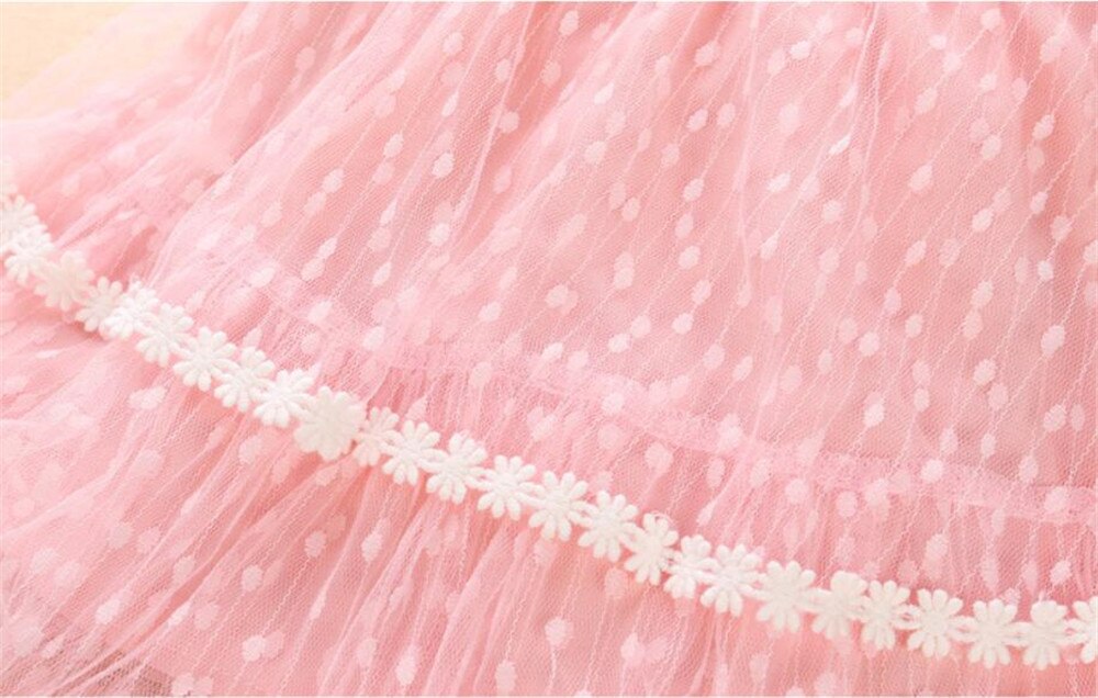 Criança nova dot longo tule saia elegante plissado tutu saias meninas jupe tutus vintage 2020 criança aa4310