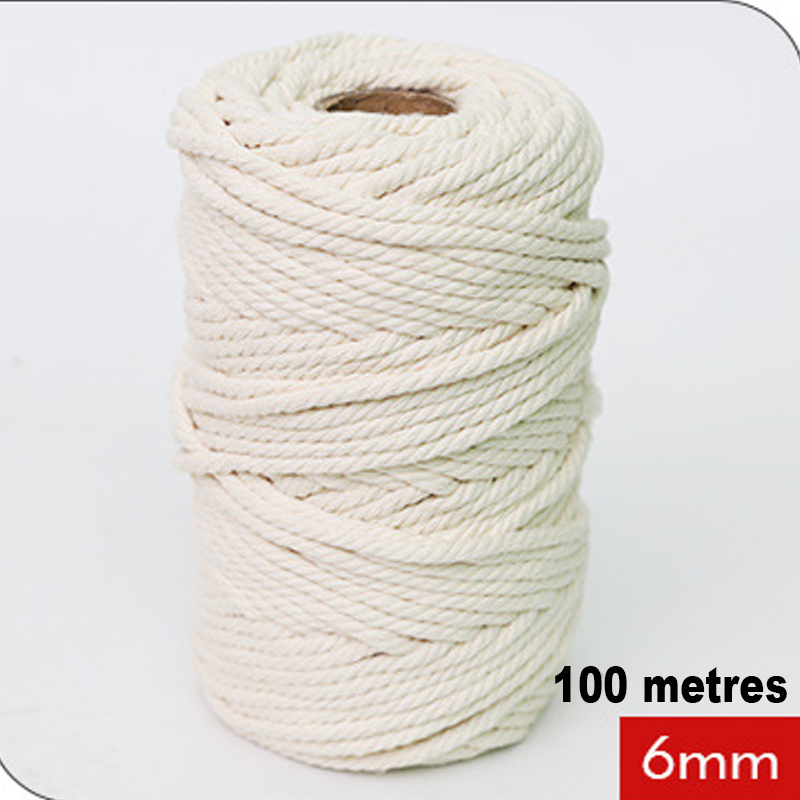 1-6Mm 10 Meter Macrame Twisted String Katoenen Koo... – Grandado