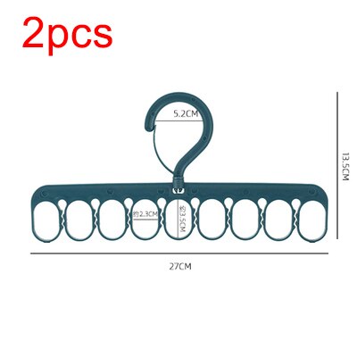 Kleerhanger Rok Hangers Voor Kleding Droogrek Voor Kleding Rack Wonder Doek Hanger Kleding Rek Broek Hangers: blue-2pcs