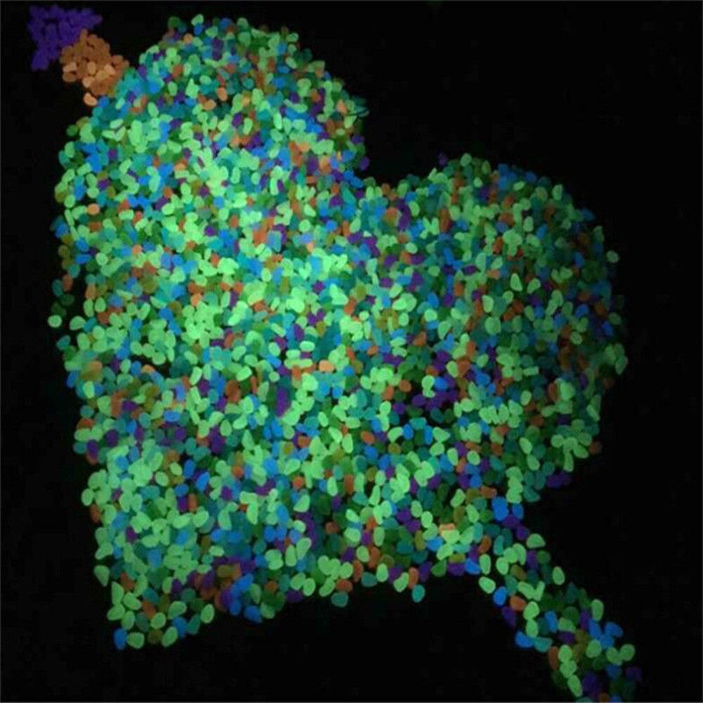 Luminous Stone Glow In Dark Garden Pebbles Glow Stones for Outdoor Lawn Walkways Home Decoration Fish Tank Aquarium Rocks