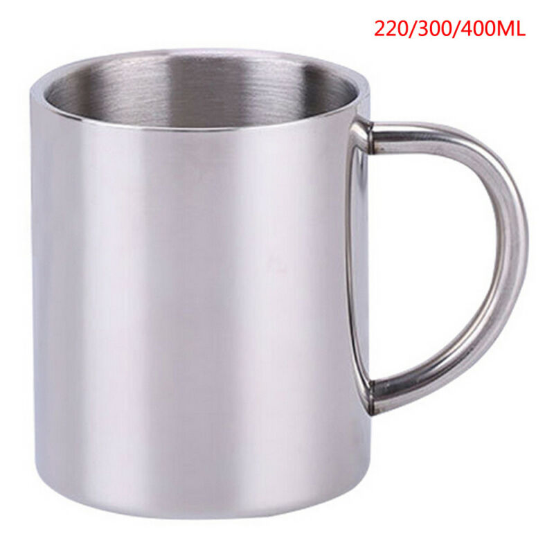 US STOCK Stainless Steel Coffee Tea Mug Cup Camping/Travel Outdoor Drink Picnic Travel