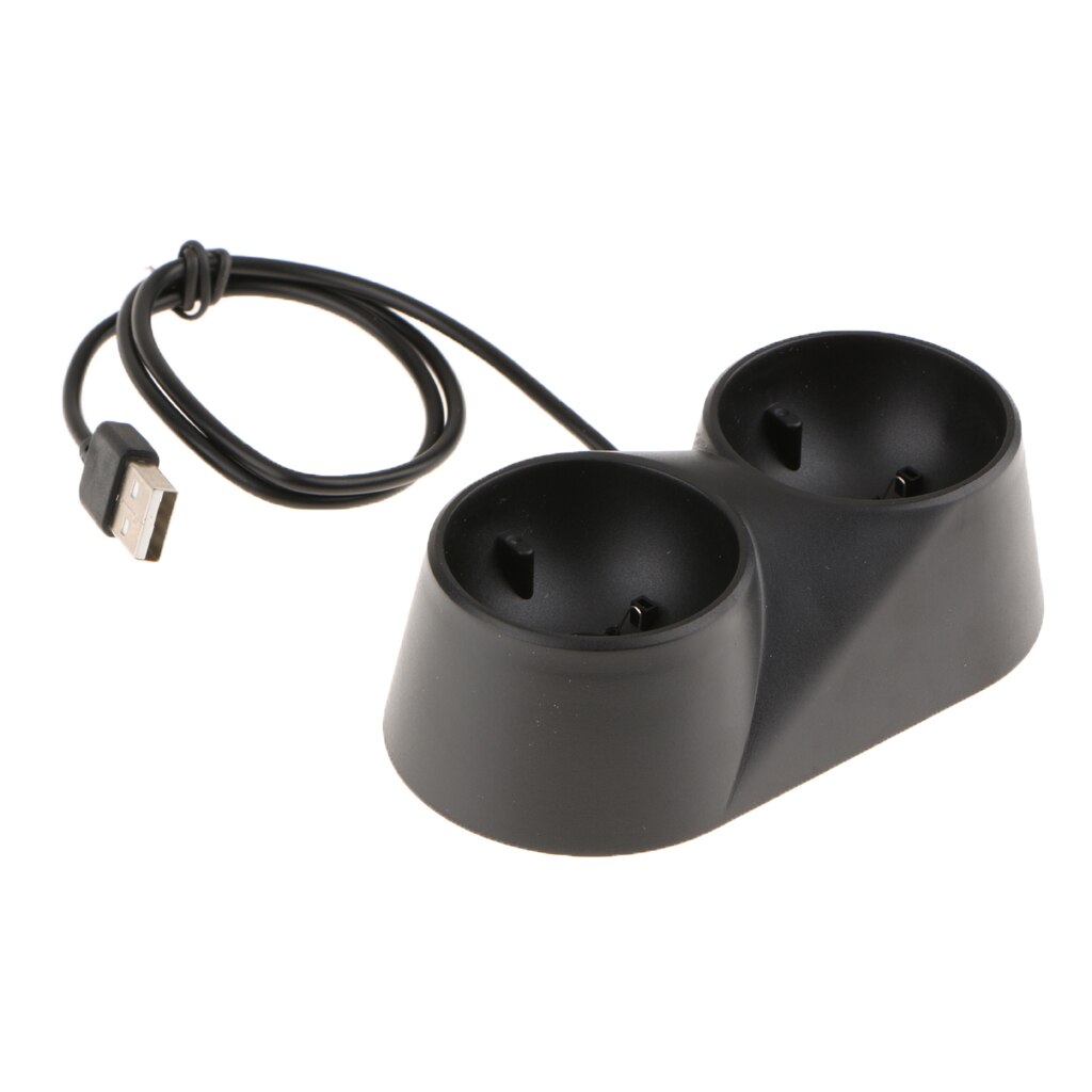 Charger for PS4 VR Move Dual Charging Station for 2 Controllers, Fast Charge Dock Stand for Play Station VR Remote Controller