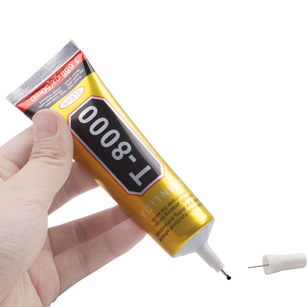 1 Uds 50ml adhesivo de resistencia Industrial, pegamento líquido claro T8000 para la pantalla táctil del teléfono joyería de bricolaje artesanía Diamante de imitación