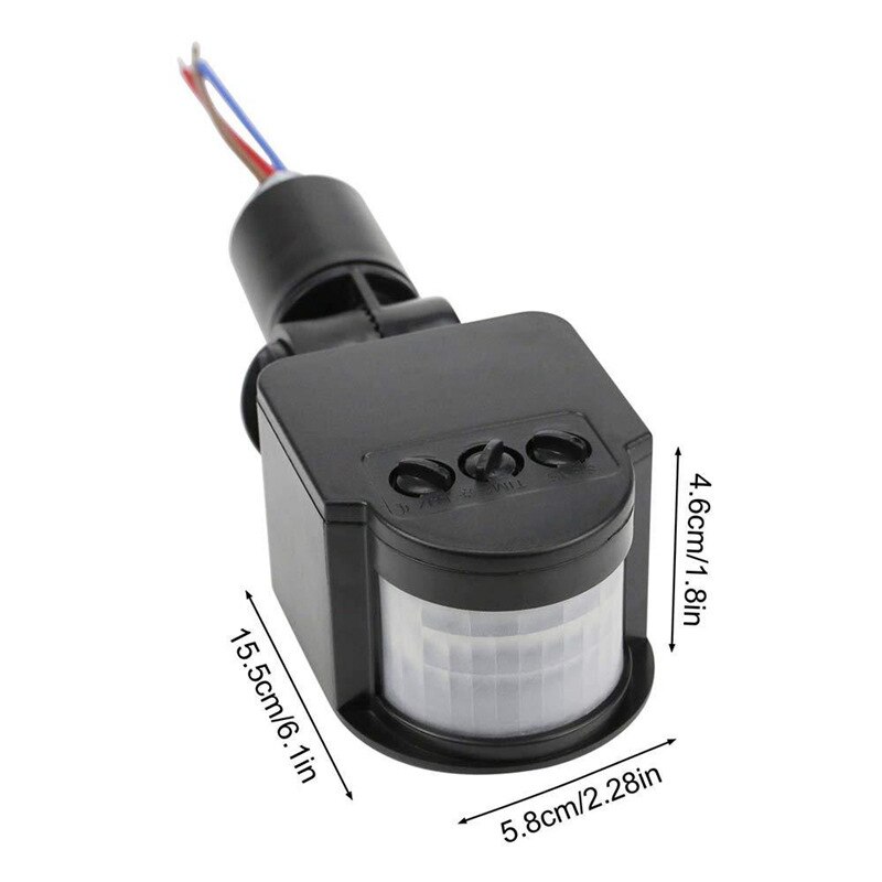 Sensore di movimento PIR interruttore a infrarossi AC 220V 12V 8V sensore di induzione automatico luce esterna coperta alta sensibilità