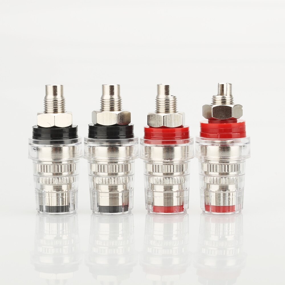 4 stücke Hohe Leistung rhodiniert Bindung Post für Verstärker Lautsprecher 4mm Banane stecker stecker