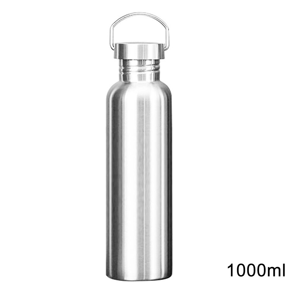 Stainless Steel Sports Water Bottle Cold Water Bottle Gym Cycling Hiking Bottle Drinkware 500/750/1000ml 2019ing: All Steel Cover-1000