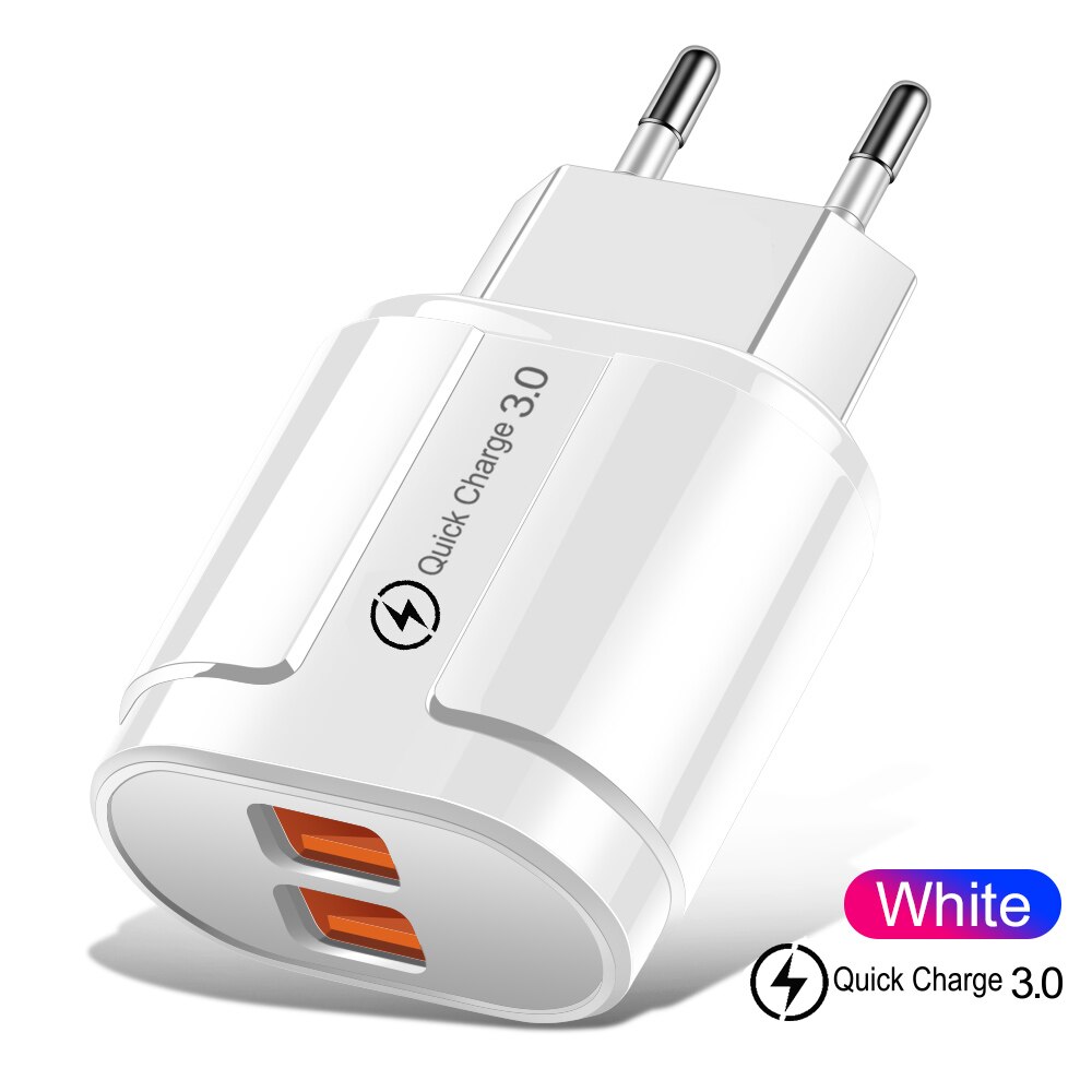 USB Ladegerät Universal- schnell aufladen 3,0 4,0 schnelle Ladung Zauberstab ladegerät Adapter für iphone samsung huawei praktisch Tablette 3A: EU Weiß