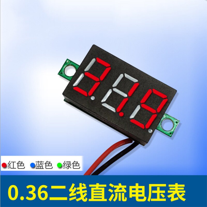 1 PC 0.36 inch Mini LCD Display voltmeter amperemeter voltimetro amperimet digitale DC 2.5-30 V Rode LED mini digitale voltmeter ampèremeter