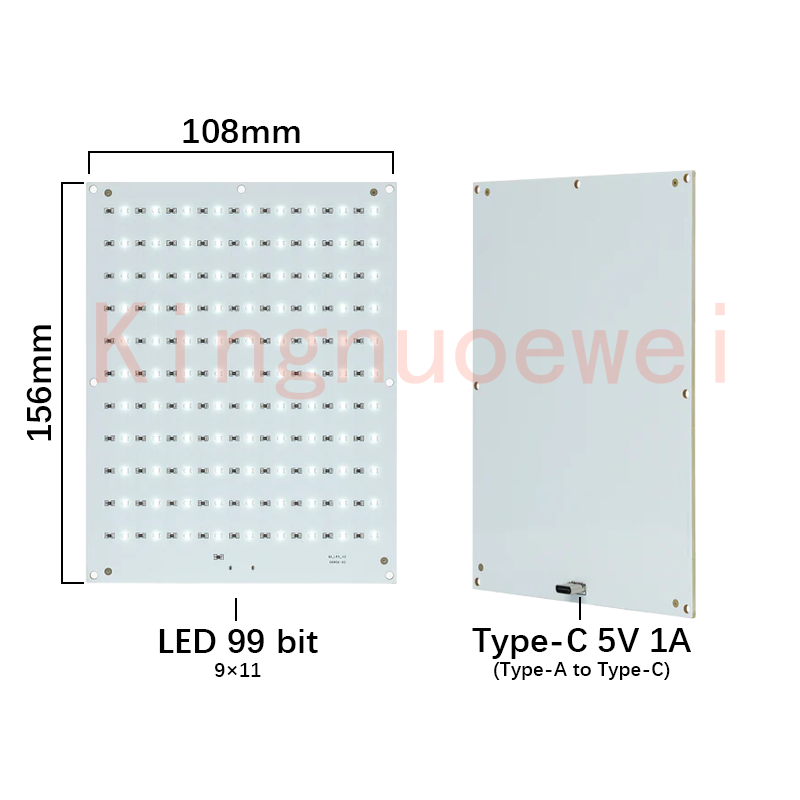 10 stks Bambu CMYK LED Backlight Board 99 bit leds usb c aangedreven FAZ007 lithephane led backlight board