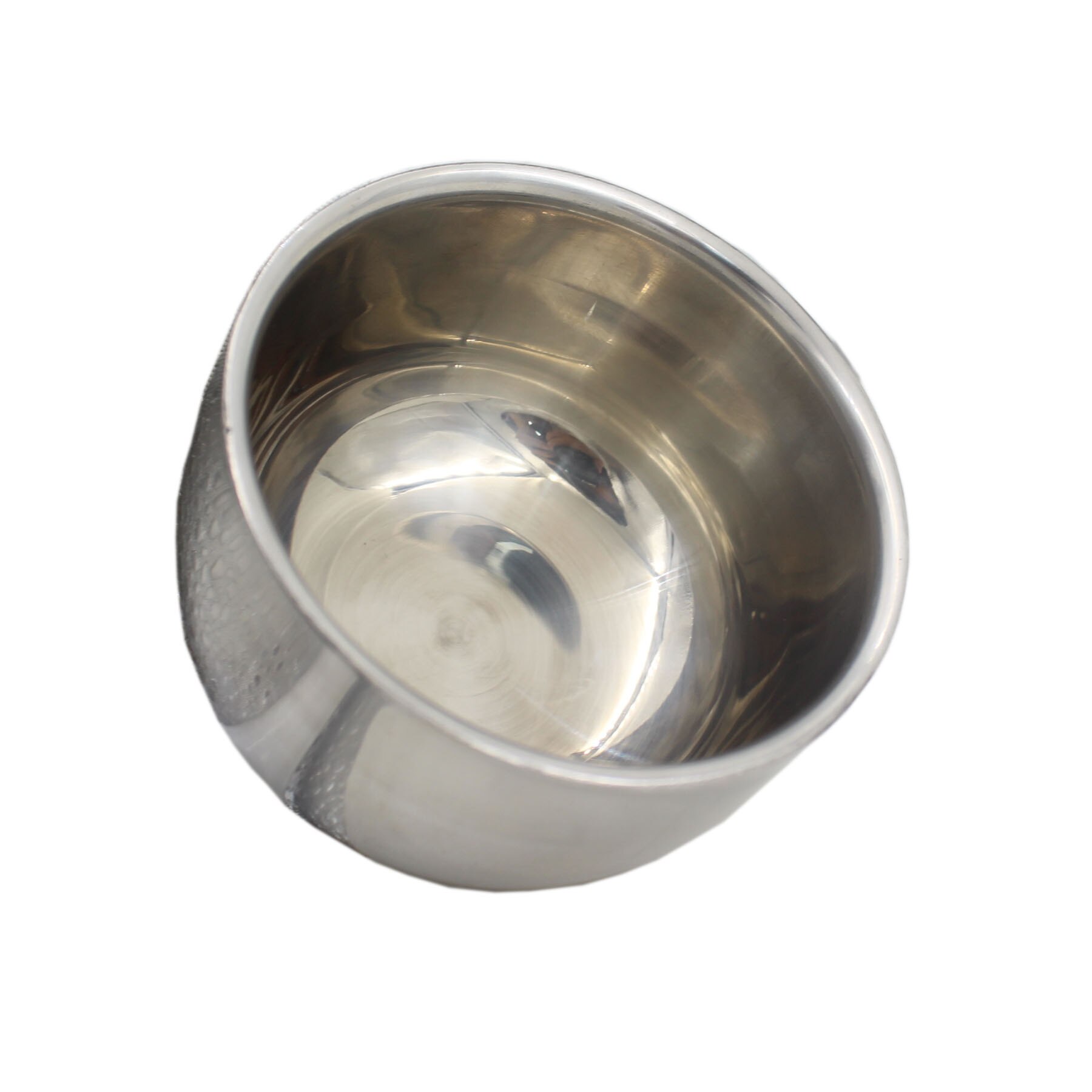 Double Stainless steel shiny shaving bowl shave soap mug