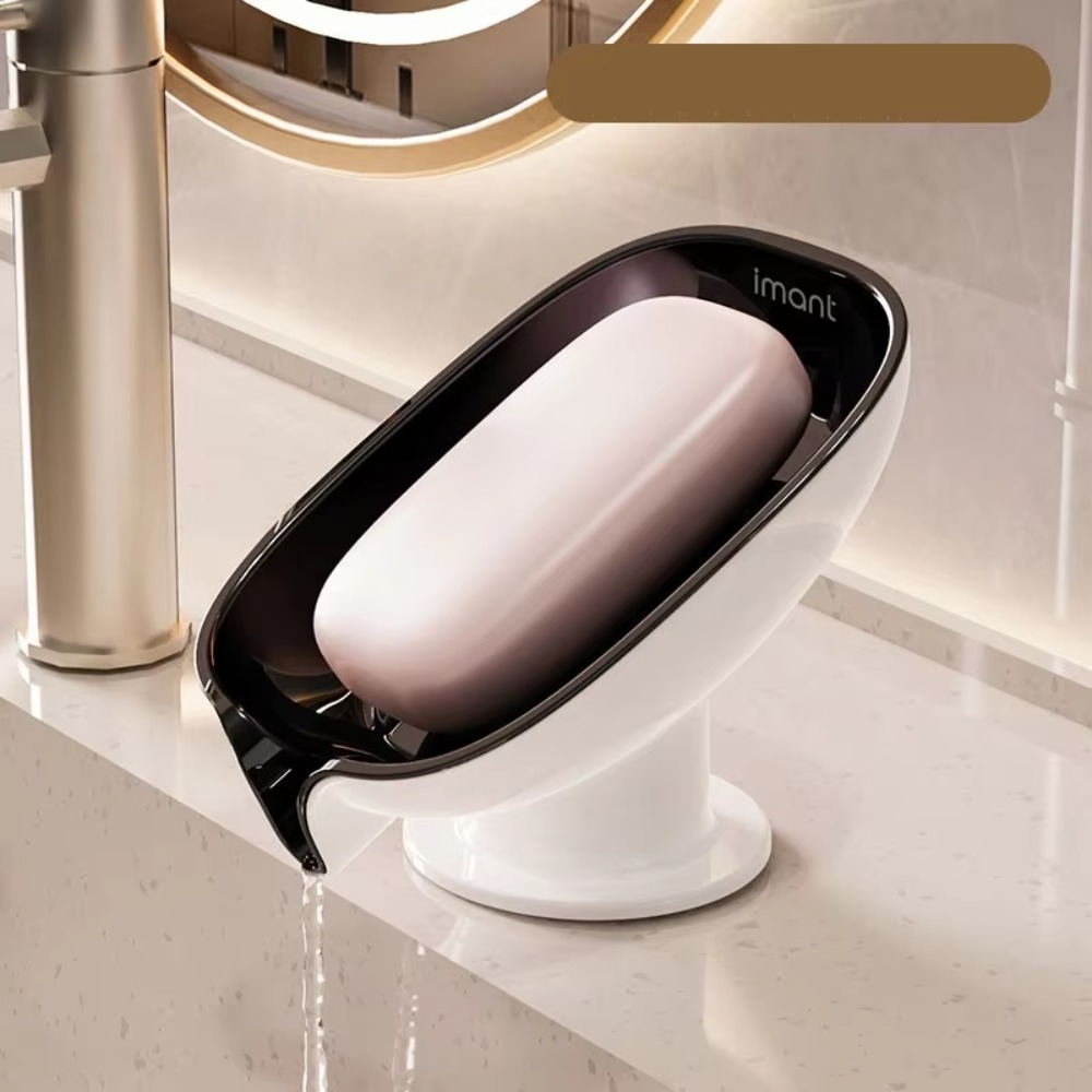 Self Draining Soap Dish Wall Mounted Bathroom Holder Portable Shower Shelf Organizer Non-Slip Bathtub Storage Accessories