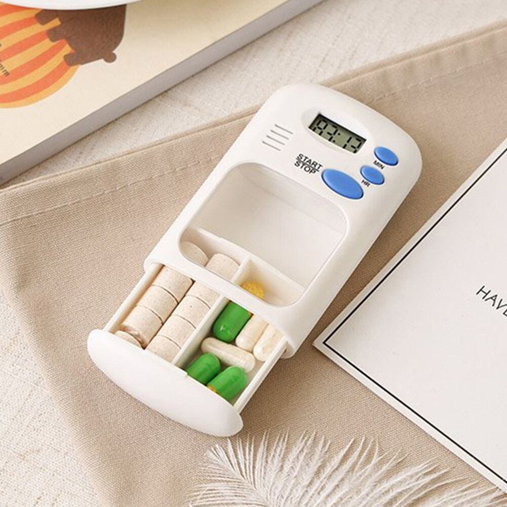 Joylife lcd digital 2 gitter elektrisk medicin pille æske med alarm timer påmindelse