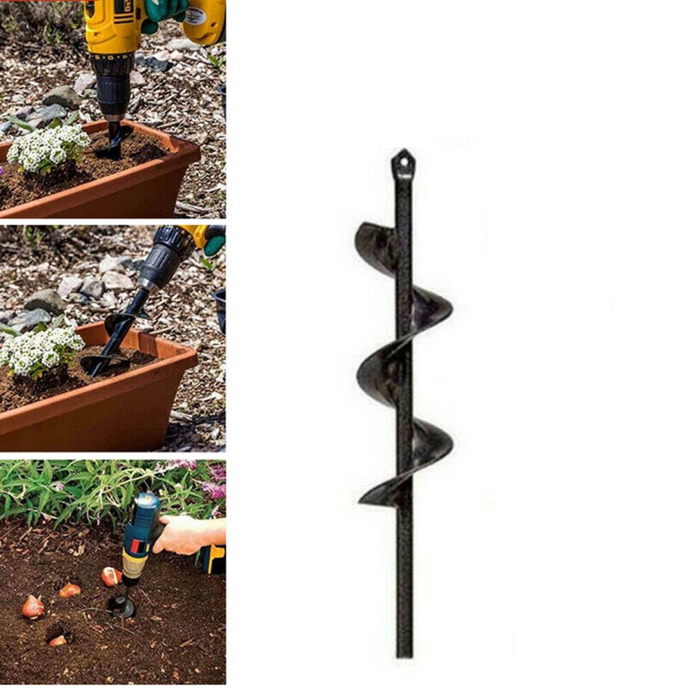 Blomst spiral hul gravemaskine have snegl spiral bor bit havearbejde blomst planter hul digger pære sekskant aksel bore haveværktøj