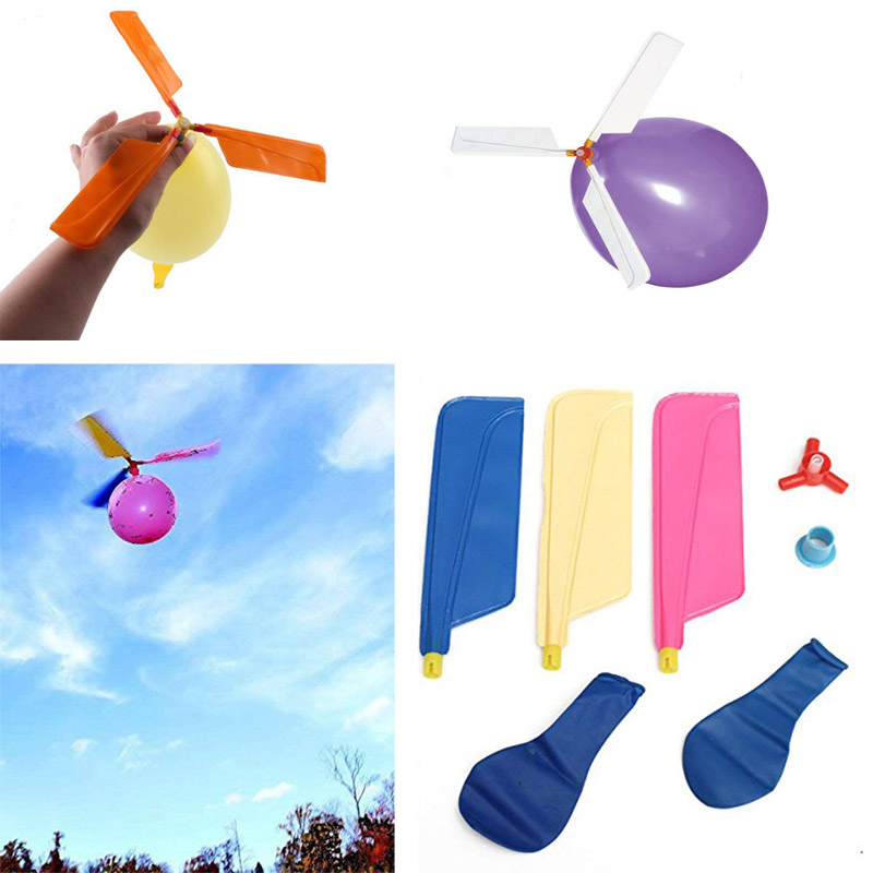 5 stk/sett babyballong helikopter flyvende leke barn bursdag julefest bag strømpe fyllstoff strand flyvende leke utendørs verktøy
