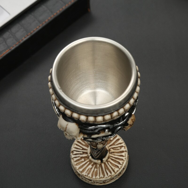 Viking Stainless Steel Mug, Viking Beer Mug, Skull Beer Mug, Nordic - View #7