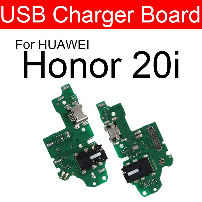 Laddare usb-uttagskort för huawei honor 8 lite pro 9 9i 10 20 20i play  v8 v9 v10 v20 laddningsportmodul usb-kontaktkort: För ära 20i