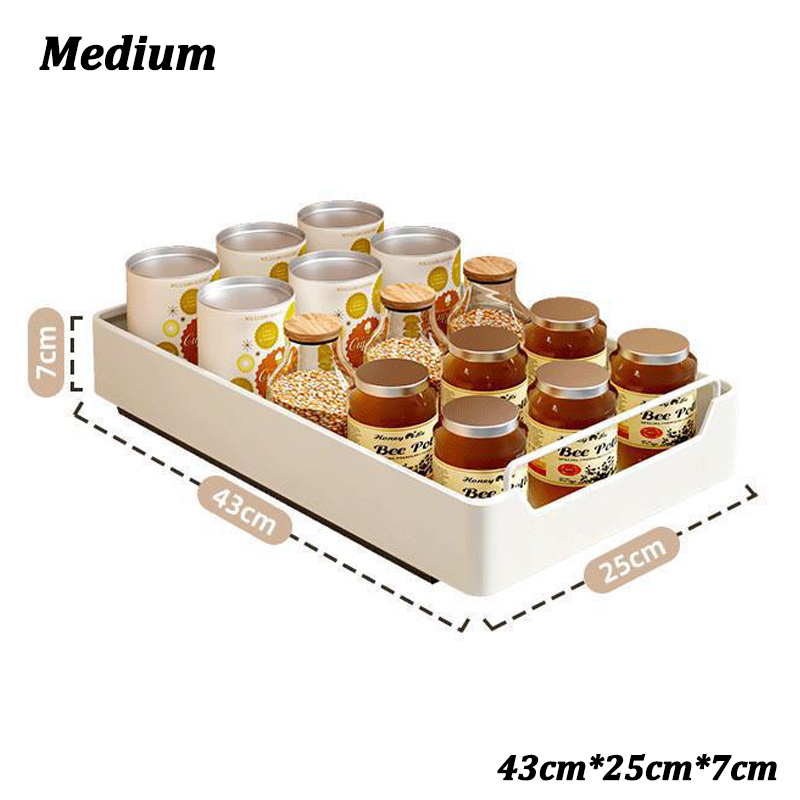 Boîte de rangement de cuisine avec Rail coulissant, armoire extractible, étagère de rangement pour épices, garde-manger, tiroir, panier organisateur de cuisine