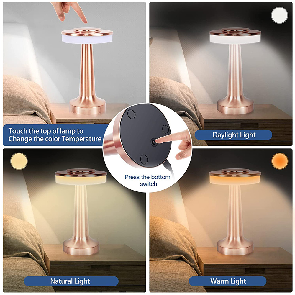 retro Bar Tisch Lampe LED Wiederaufladbare Schreibtisch Licht Zimmer Dekor Lampe Camping Luces Schlafzimmer Kaffee Dekoration Chambre Nacht Lichter
