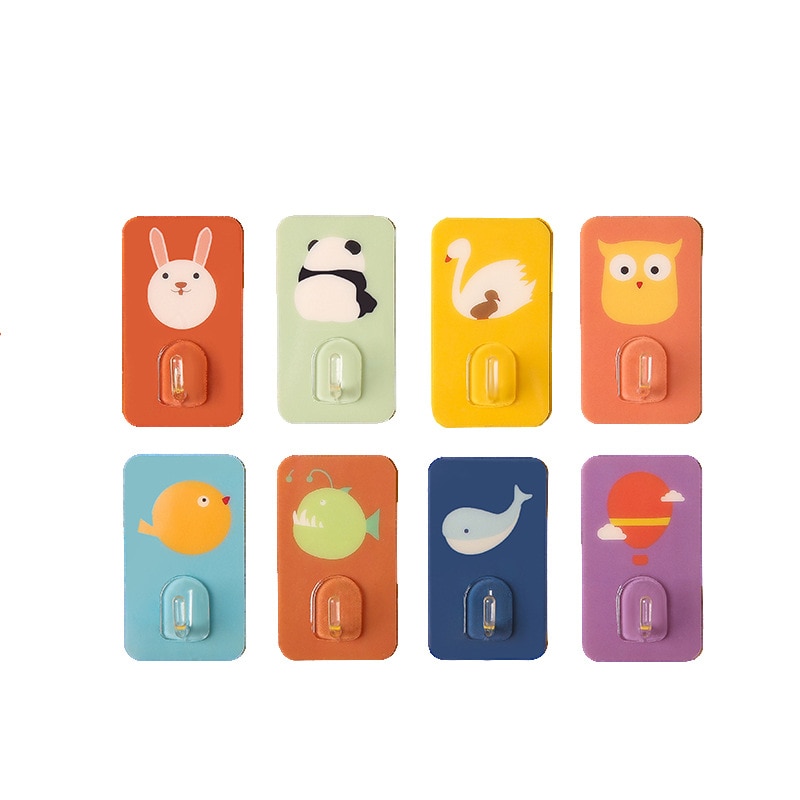 Creatieve Leuke Nail-Gratis Muur Kleren Haken Decoratieve Sleutel Opknoping Hanger Keuken Storage Haak Badkamer Gereedschap Woonaccessoires