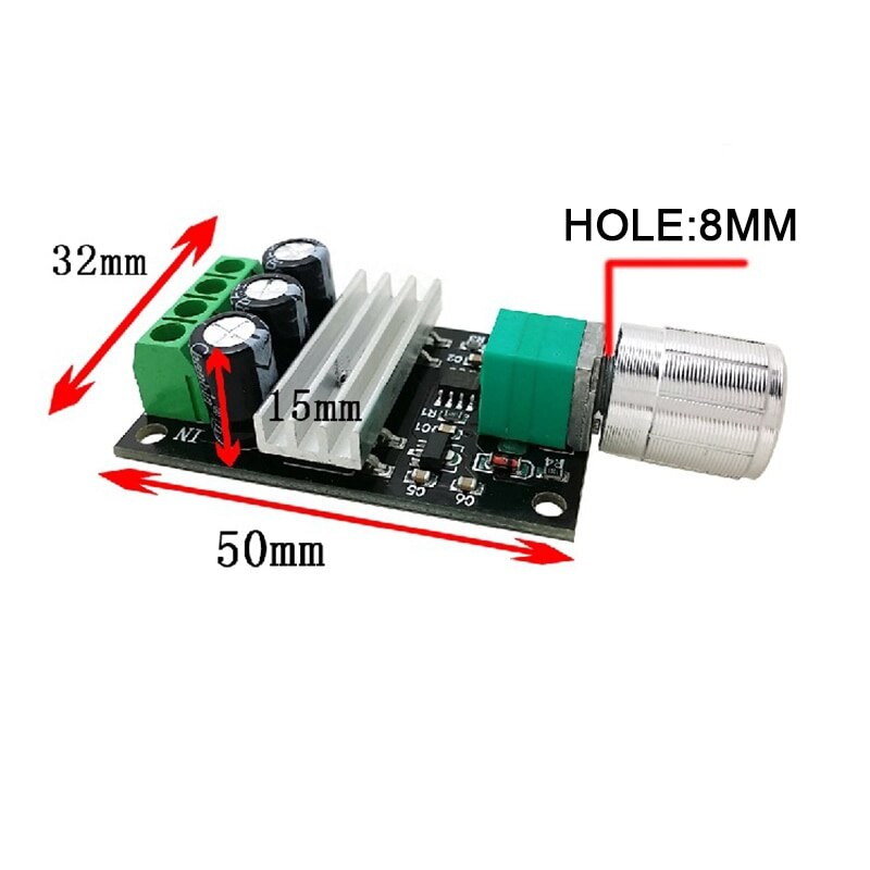 DC 6V 12V 24V 28VDC 3A 80W PWM Motor Speed Controller Regulator Adjustable Variable Speed Control With Potentiometer Switch