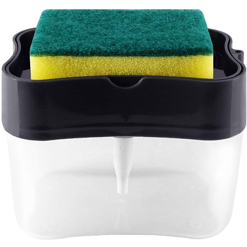 Keuken Wasmiddel Automatische Vloeibare Toevoeging Doos Druk Uit Schuursponsje Injector Afwassen Pot Borstel Zeep Loog Box Cleaner Gereedschap