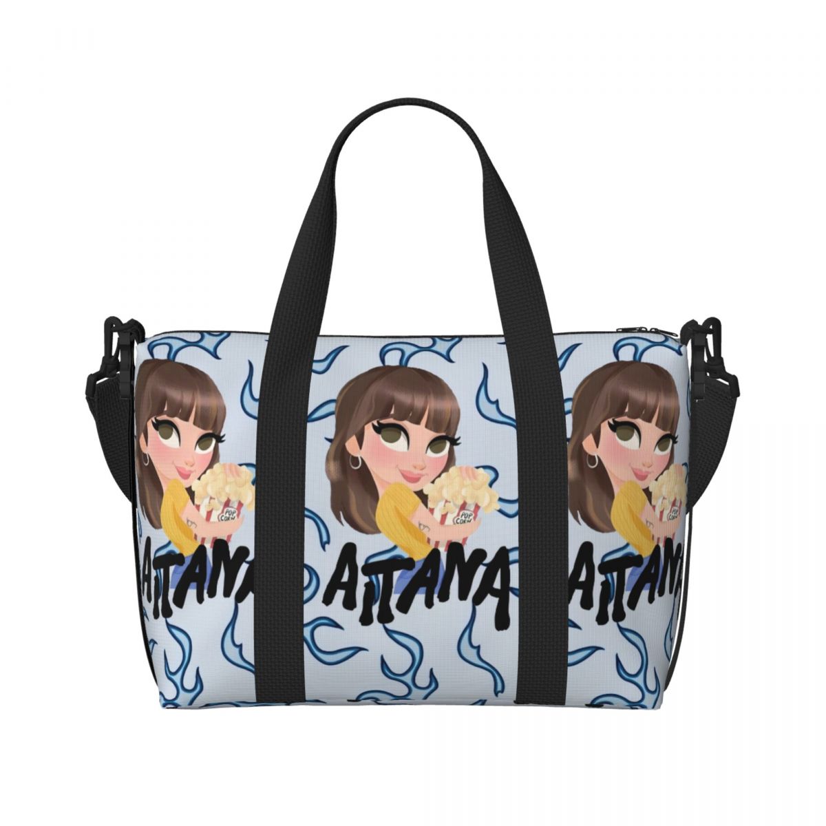 Brugerdefineret skønhed aitanas tote taske til kvinder stor kapacitet spansk sanger gym strand rejsetasker: Lilla