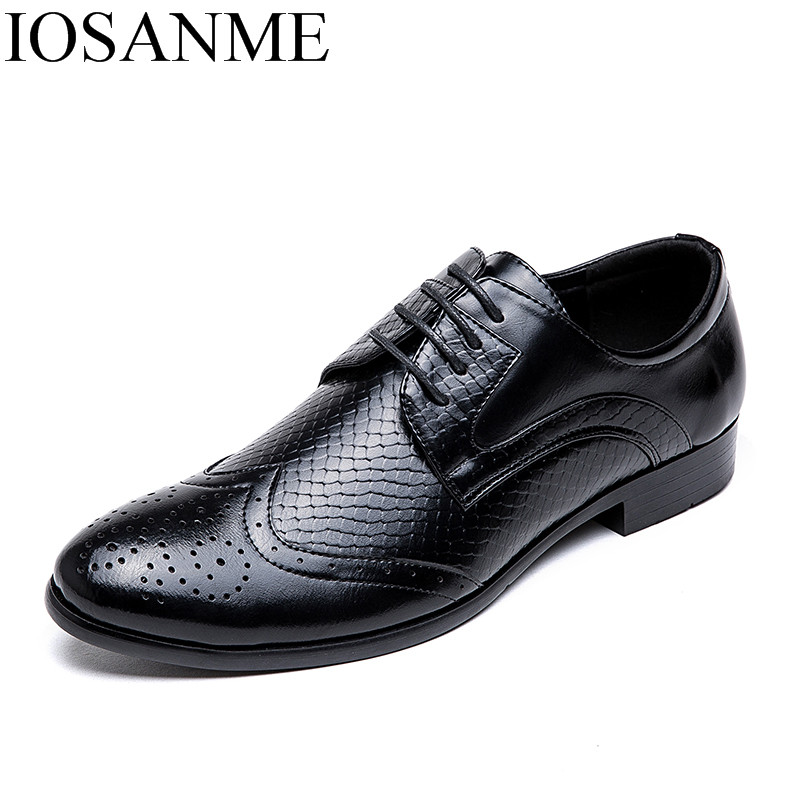 Zapatos formales de piel de serpiente para hombre, calzado de vestir, de trabajo, de marca de lujo, para boda, de invierno, estilo oxford brogue.: Negro / 11