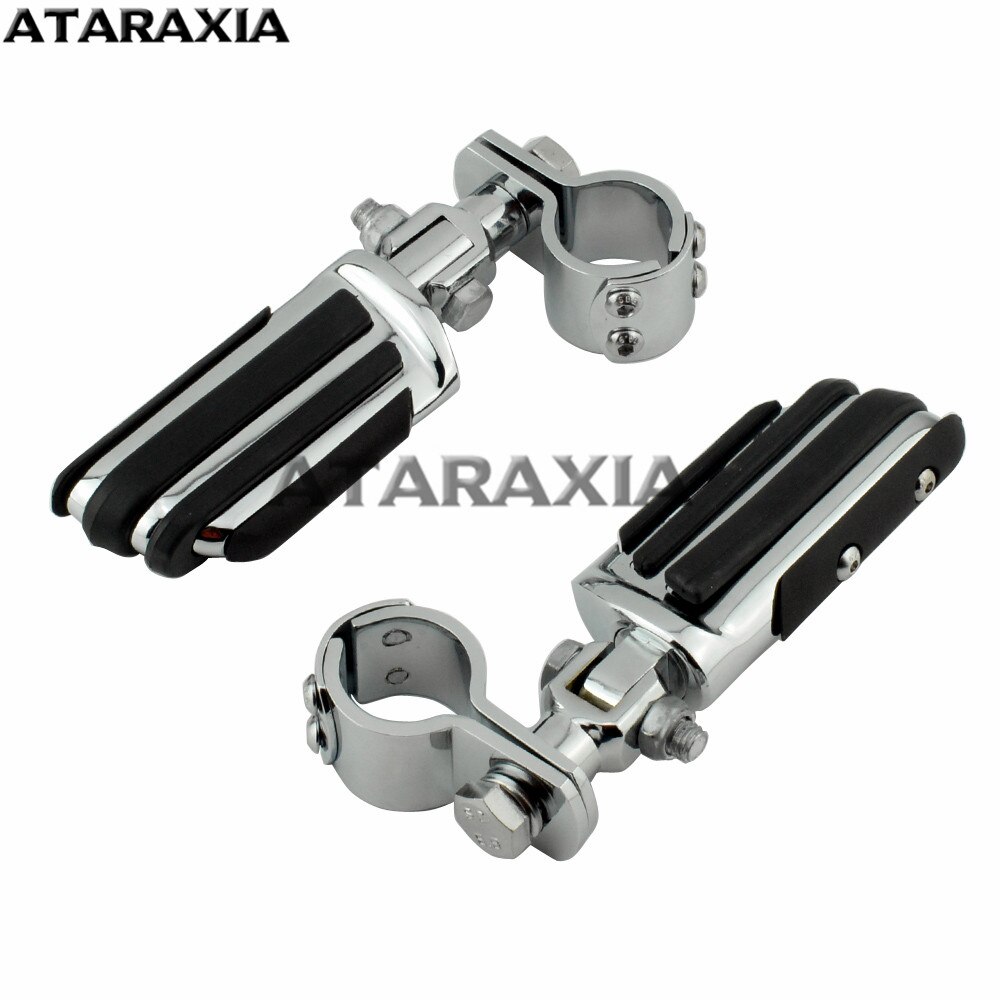 25mm-32mm Motorcycle Highway Foot Pegs Footrest Crash Bar Mount Foot Peg Clamp Universal For Harley Honda Yamaha Suzuki Kawasaki