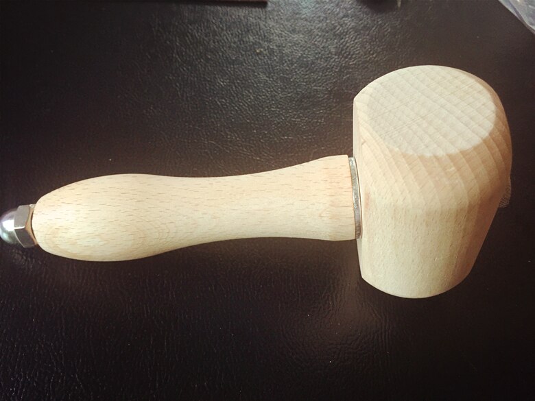 Mazo de madera martillo de grabado para peletería coser cuero grabado martillo de impresión herramientas artesanales