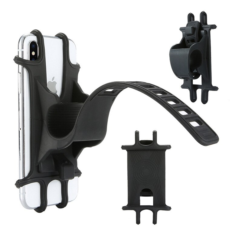 Universal cykeltelefonholder silikone skridsikker styrmontering beslag klip gps stander udstyr samsung iphone huawei  rr7272