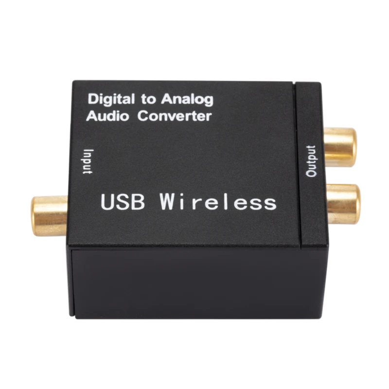 Convertidor de Audio Digital a analógico USB, señal Coaxial de fibra óptica a DAC analógico Spdif estéreo, Decodificador amplificador RCA Jack de 3,5 MM