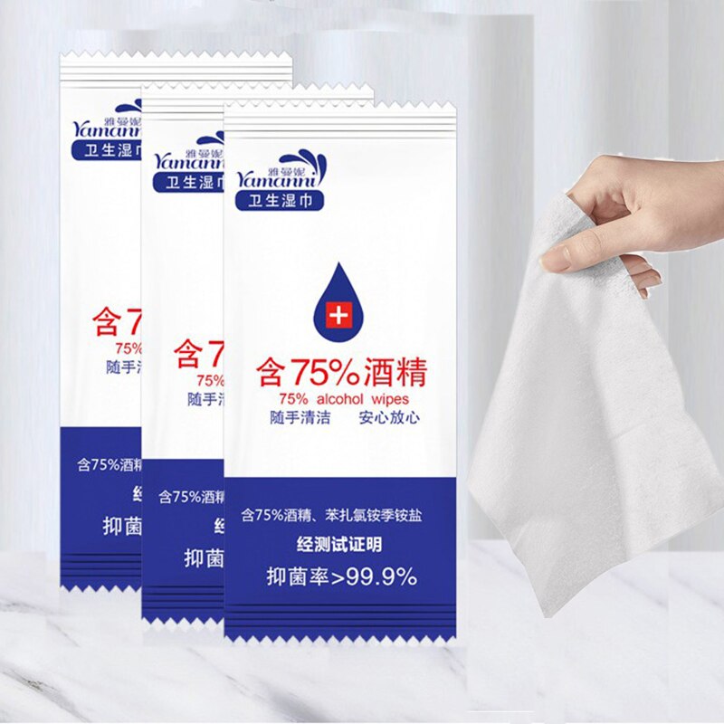 10pcs/lot Alcohol Prep Swap Pad Wet Wipe For Antiseptic Skin Cleaning Care Jewelry Mobile Phone Glasses Clean Tool Alcohol Pads