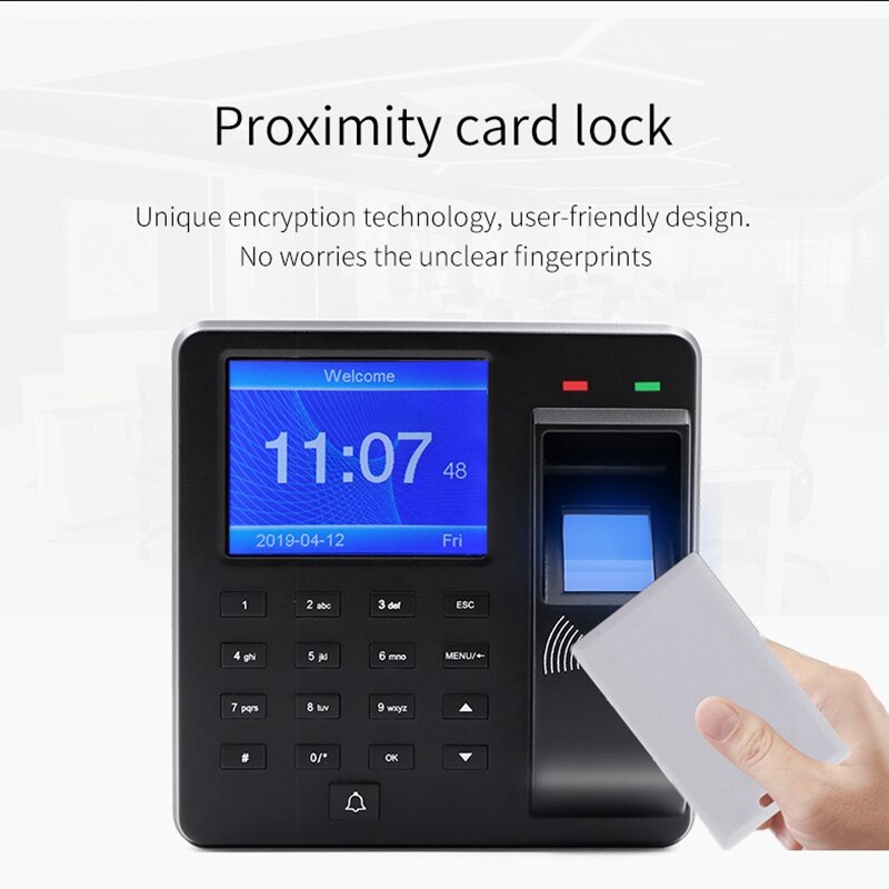 M10 Security Alarm Fingerprint Door Access Control Machine with LCD Sn Smart Door Bell