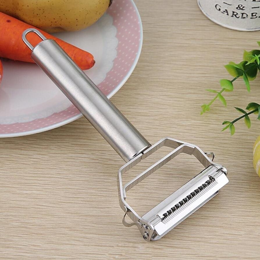 Roestvrij Staal Aardappel Komkommer Wortel Rasp Julienne Dunschiller Groenten Fruit Dunschiller Dubbele Schaven Rasp Keuken Gadget