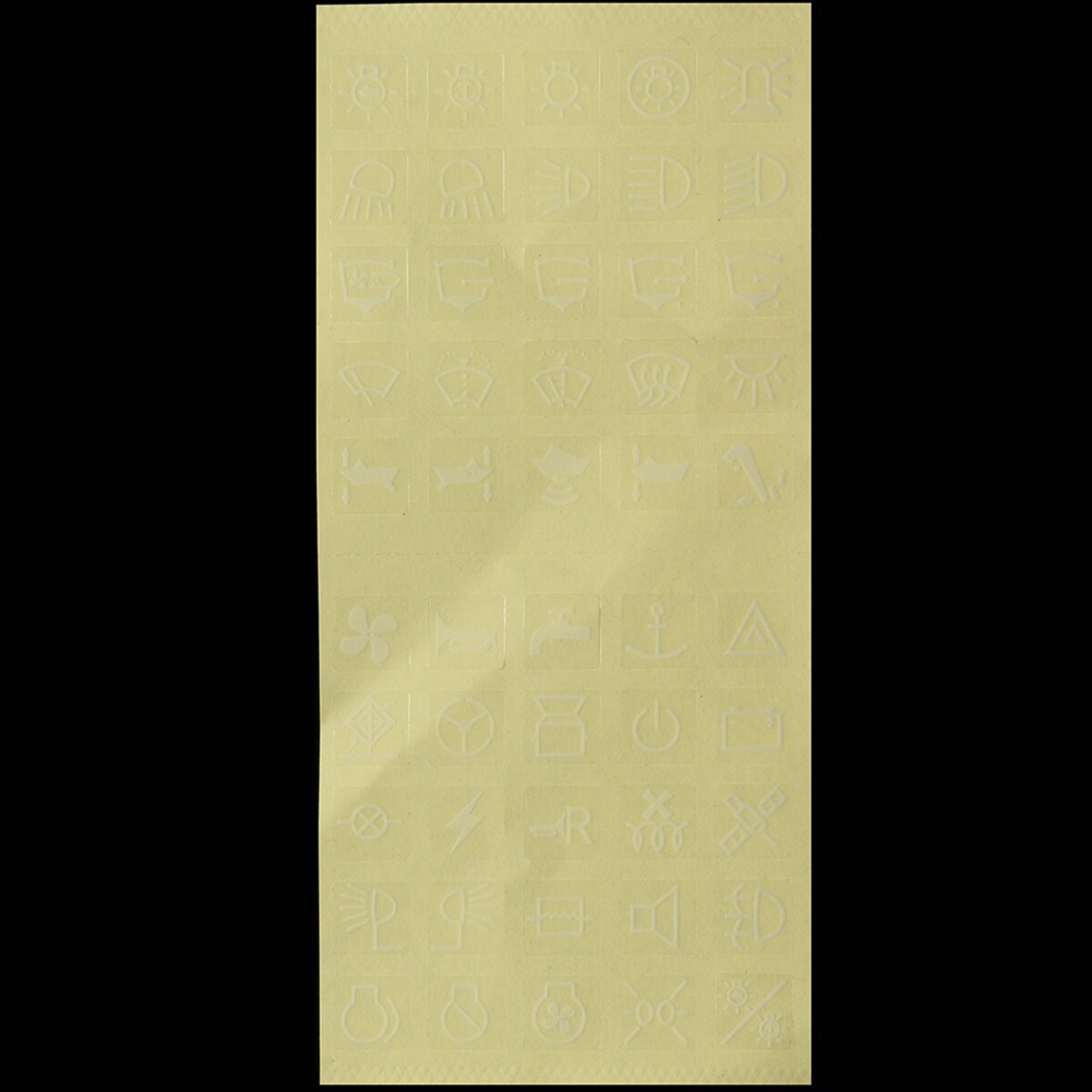 1 Set 50pc Caravan Marine Boat Instrument Switch Circuit Panel Decal Sticker Label Clear