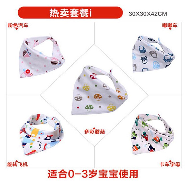 5 Stücke Baby Lätzchen Feeding Bib Baumwolle Neugeborenen Schönen Cartoon Tier Mädchen Und Jungen Lätzchen Spucktuch Infant Lätzchen: Grau